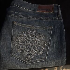 Express Midnight Blue Straight Leg Jeans